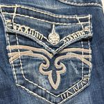 Rock Revival Women’s Capri Jeans Sz 26 Embellished Pockets Distressed Denim Photo 7