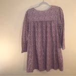 Eileen West Pink Embroidered Floral Nightgown S Cotton Long Sleeve Ruffle Lace White Photo 8