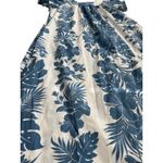Royal Creations Hibiscus‎ Palm Panel Blue Tulip Sleeve Midi Dress Size Large Photo 9