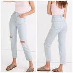Madewell Womens The Mom Jean in Harman Wash Raw Hem Edition MC583 Size 25 Photo 1