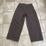 Banana Republic  Womens Wide Leg Crop Pants Size 26/2 Brown Raw Hem Casual Photo 6