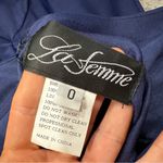 La Femme  30458 Navy Trumpet Gown Jersey 0 Photo 5