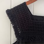 Madewell  Crochet Fringe Shift Mini Dress Vacation Casual Minimalist Women Size 4 Photo 5