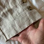 Chico's Chico’s Linen Elastic Pull On Button Hem Crop Pants in Natural. Size 4/ 0. Photo 4