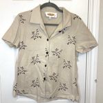 Talbots Vintage 90s Talbott Travelers Linen Blend Embroidered Button Up Blouse S Photo 2
