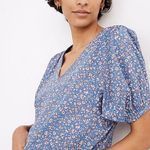 Madewell V-Neck Puff Sleeve Blouse Top Photo 0