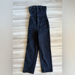 Good American Tube 90S Bandeau Denim Jumpsuit Black Small NWOT Photo 2