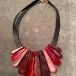 Anthropologie VINTAGE ANTHRO Leather Statement Necklace Photo 2