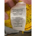 Urban Outfitters Yellow Orange Striped Cropped Knit Sweater Long Sleeve V Neck Mesh Shirt Photo 6