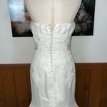 Elegant Symphony Strapless Organza Wedding Gown! White Size 10 Photo 6