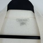 White + Warren Cashmere Sweater Cardigan Large Cream Waterfall Draped Open Front Photo 3