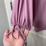 Loft  women’s light purple elastic cuff tie sleeve loose relaxed blouse‎ medium Photo 1