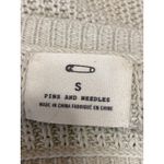 Pins and Needles Women's Beige Lace Hem Crewneck Long Sleeve Sweater Top Size S Photo 2