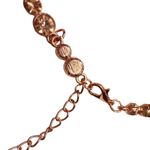 Paparazzi Round Discs Rhinestone Link Circle Tennis Bracelet Rose Gold New Photo 3