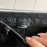 American Eagle  Black The Dream Curvy Super Hi Rise Distressed Denim Jeans Photo 4