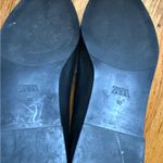 ZARA  Black Leather Slip on Loafers with Gold Horsebit Buckle Trim. Photo 6