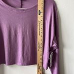Abound BP 𝅺RIBBED Crop tee top Long Sleeve Purple MEDIUM Photo 6