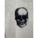 Skull Cashmere Women's Skull Print Ombre Sweater Size L Cream Black Long Sleeve Photo 2