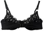 Free People NWT  Sweet Sugar Black Underwire Floral‎ Whimsy Eyelet Bra 34C Photo 2