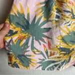 Sadie And Sage Size Large Linen Pull On Shorts Tropical Floral Pink Beachy Swim Photo 3