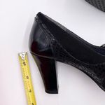 Aerosoles  Role Along Mary Jane Pumps Heels Size 8.5 Black Crocodile Faux Leather Photo 9
