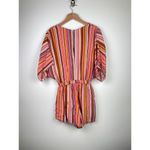 Lush Clothing Lush Shorts Multi-colored Striped Romper - Size Small Photo 6