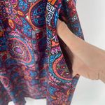 Judith March  Colorful Print Open Duster Cardigan size S Festival Boho Retro Photo 5