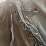 Who What Wear  Women’s Plus Size Black Midi Skirt with Lace Up Front Size 16 NWT Photo 13