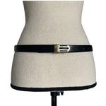 Pierre Cardin  Black Slim Genuine Leather Belt Photo 0