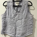 Flax Light Blue linen tank top size L Lagenlook Beach Boxy Lightweight F Photo 0