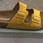 Women’s Yellow Woven Double Strap Sandal Size 8.5 Photo 1