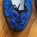 ZARA Mesh Blue Lace Ballet Flats Photo 1
