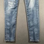 American Eagle Jeggings Size 2 Regular Wash Distressed Super Stretch Denim Jeans Blue Photo 1