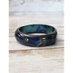 Vintage Bracelet / Bangle Stunning Peacock Tones Glitter Bangle Statement Photo 1