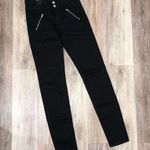 NY & Co Black Denim High Waist Leggings Jeans 0 NWT Photo 0