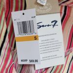 Seven7 Striped Button Down Top NWT Size Small Striped Pink and Green Blouse Photo 6