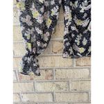 Cinq à Sept NWOT Cinq A Sept XS Kimberly Ruched Long Sleeve Top Black White Floral SemiSheer Photo 7