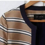 Ann Taylor  3/4” Sleeve Long Rail Stripe Heavyweight Topper Classic Jacket Size S Photo 7