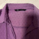 ZARA purple pleated dress Photo 4