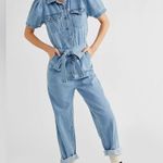 Anthropologie X Boyish The Vincent Coverall Jumpsuit Denim Tie Waist NWT Small Blue Photo 0