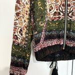 Sans Souci  Floral Print Bohemian Gauze Bomber Jacket Size small Photo 3