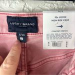 Lucky Brand 90’s Loose High Rise Crop In Rose Petal Raw Hem Jeans NWT Size 2/26 Photo 6