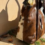 CAVALCANTI Viral Cowhide Cow Hair Buckle Genuine Leather Made in Italy Bag NWT Photo 2