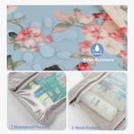 Travel Toiletry Bag Organizer hanging Makeup floral printed Black Photo 8
