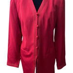 Ann Taylor Vintage 80s Silk Jacket Blazer Size 6 Red Lined Office Preppy Photo 0