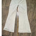Amanda Uprichard  White Back Zip Pull on Wide Leg Pants Size P Photo 6