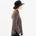 Madewell Firelight Wine Marled Cable Knit Alpaca Blend Sweater Size Small Photo 2