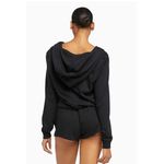 Vitamin A New! Emery Fleece Hoodie Romper Black Women's Size XS $175 Photo 1