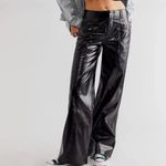 Free People Star-Crossed Lovers Vegan Straight-Leg Pants in Black Size 10 Boho Photo 1