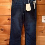 Tahari  Dark Blue High-rise Crop MiniBoot Cut Jeans NWT size 8/29 Photo 0